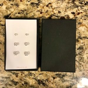 SALE! NIB💜Sterling Silver earrings, 3 pair!